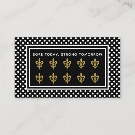 Fleur de Lis Label with White Polka Dots (Achterkant)