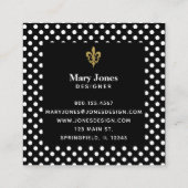 Fleur de Lis Label with White Polka Dots (Achterkant)
