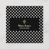 Fleur de Lis Label with White Polka Dots (Voorkant)
