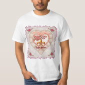 Fleur De Lis Lacy Heart T-shirts op maat (Voorkant)