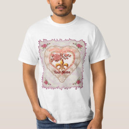 Fleur De Lis Lacy Heart T-shirts op maat