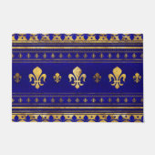 Fleur-de-lis - Lapis Lazuli en Gold Deurmat (Voorkant)