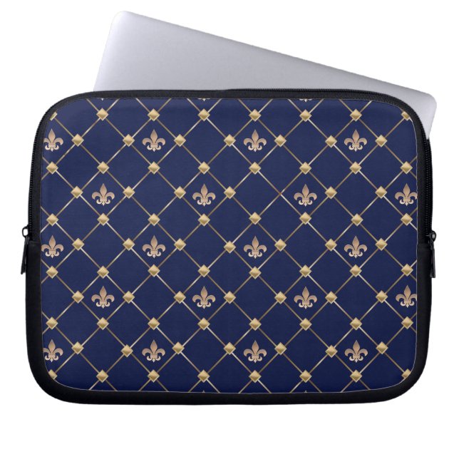 Fleur de Lis Laptop Sleeve (Voorkant)