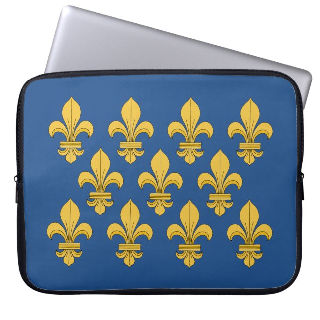 Fleur-de-lis Laptop Sleeve (Voorkant)