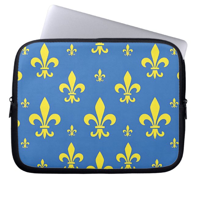 Fleur de Lis Laptop Sleeve (Voorkant)
