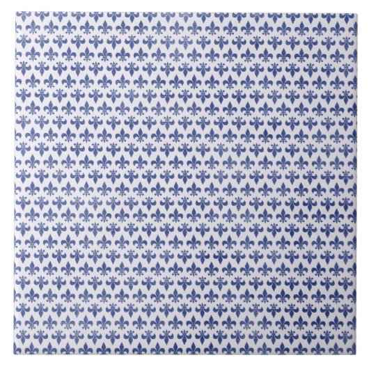 Fleur De Lis Large Tile Tegeltje (Voorkant)