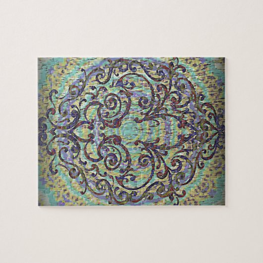 Fleur de lis legpuzzel (Horizontaal)