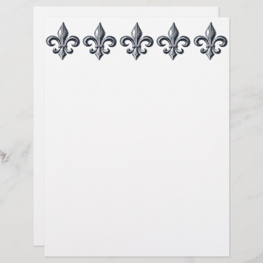 Fleur de lis letterhead (Voorkant / Achterkant)