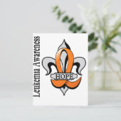 Fleur De Lis Leukemia Hope Briefkaart (Staand voorkant)