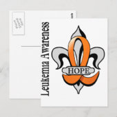Fleur De Lis Leukemia Hope Briefkaart (Voorkant / Achterkant)