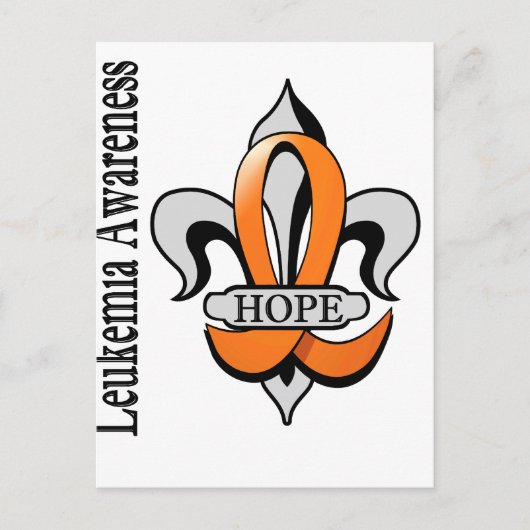Fleur De Lis Leukemia Hope Briefkaart (Voorkant)