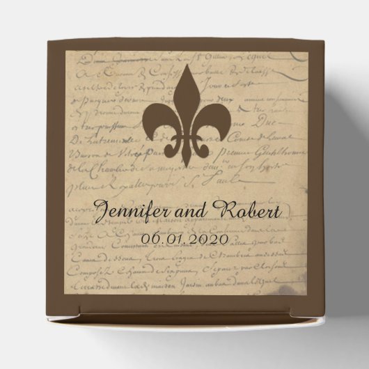  Fleur de Lis Liefdesbrief Bruiloft Favor Box Bedankdoosjes (Bovenkant)