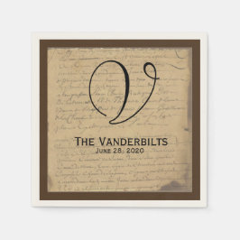  Fleur de Lis Liefdesbrief Trouwservetten Servet