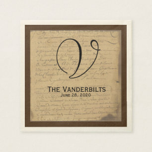 Fleur de Lis Liefdesbrief Trouwservetten Servet