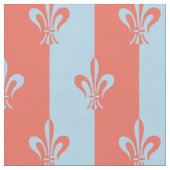 Fleur de Lis Light Blue en Terra Cotta Stof (Close Up)