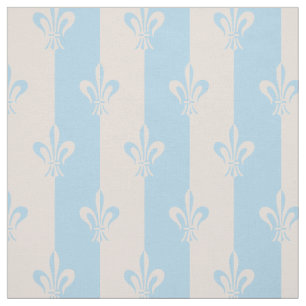 Fleur de Lis Light Blue & Pink Champagne Stof