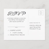 Fleur de Lis Lights | Vet Groen thematisch antwoor Uitnodiging Briefkaart (Achterkant)