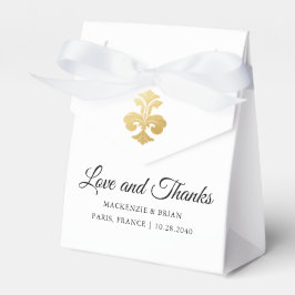 Fleur de Lis Love Bedankt Gold Wedding Bedankdoosjes
