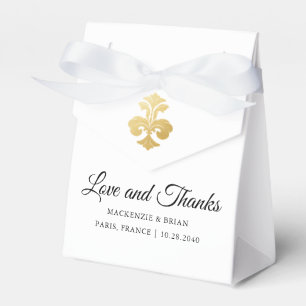 Fleur de Lis Love Bedankt Gold Wedding Bedankdoosjes