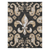 Fleur-de-lis luxeversiering - Pearl en Marble Tafelkleed (Voorkant)