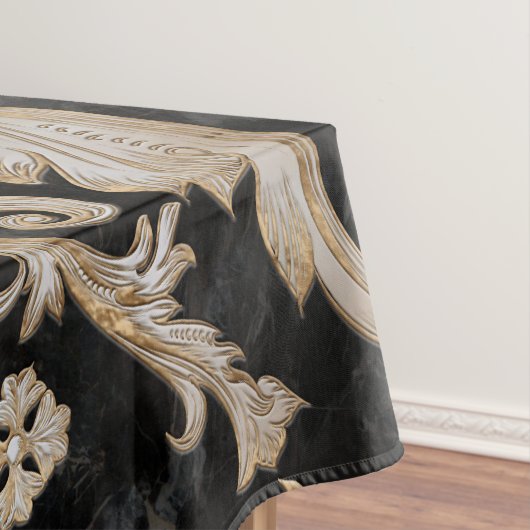 Fleur-de-lis luxeversiering - Pearl en Marble Tafelkleed (Voorbeeld)