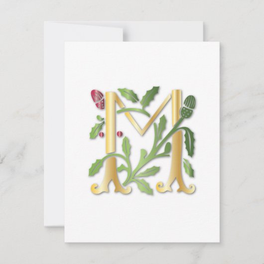 Fleur-de-lis M Monogram Kaart (Voorkant)