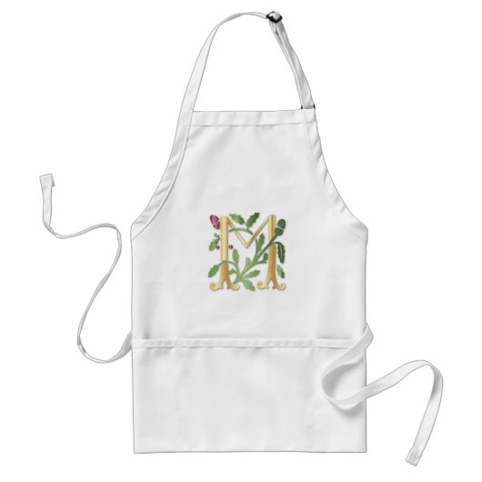 Fleur-de-lis M Monogram Standaard Schort (Voorkant)