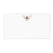 Fleur de Lis Mailing Address Label (Voorkant)