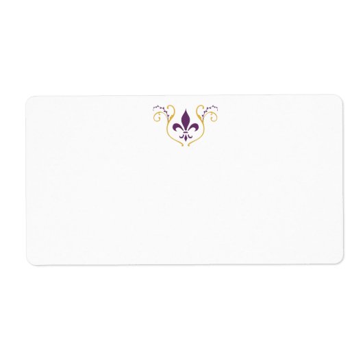 Fleur de Lis Mailing Address Label (Voorkant)