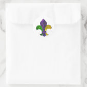 Fleur De Lis Mardi Gra voegt tekst toe Ronde Sticker (Tas)