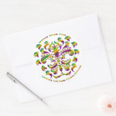 Fleur de lis Mardi Gras 2011 V-1 Ronde Sticker (Envelop)