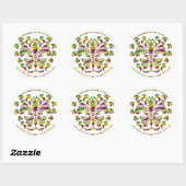 Fleur de lis Mardi Gras 2011 V-1 Ronde Sticker (Vel)
