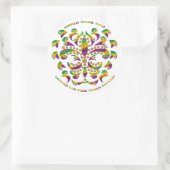 Fleur de lis Mardi Gras 2011 V-1 Ronde Sticker (Tas)