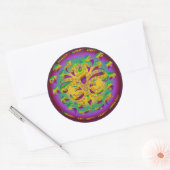 Fleur de lis Mardi Gras 2011 V-1 Ronde Sticker (Envelop)