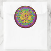 Fleur de lis Mardi Gras 2011 V-1 Ronde Sticker (Tas)