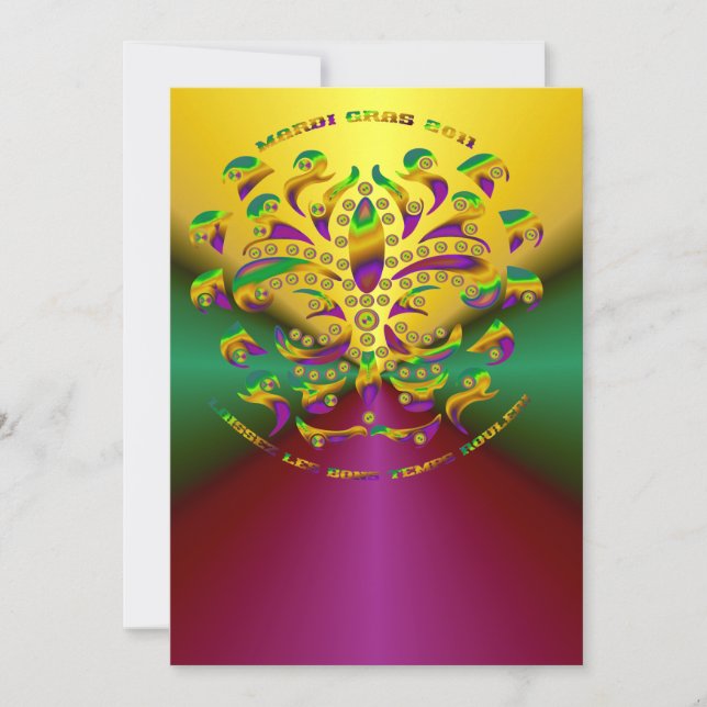 Fleur de lis Mardi-Gras 2011 V-2 (Voorkant)