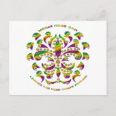 fleur de lis Mardi-Gras 2011 V-2 Briefkaart (Voorkant)