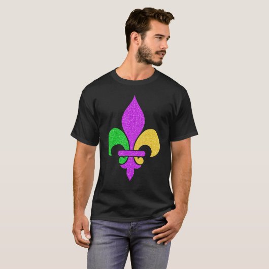 Fleur De Lis Mardi Gras 2023 Adult Men Women Boys  T-shirt (Voorkant volledig)