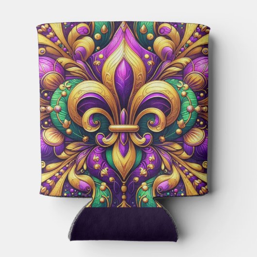 Fleur de Lis Mardi Gras Blikjeskoeler (Achterkant)