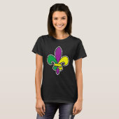 Fleur De Lis Mardi Gras Carnival New Orleans T-shirt (Voorkant volledig)