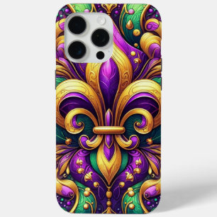 Fleur de Lis Mardi Gras iPhone 15 Pro Max Hoesje