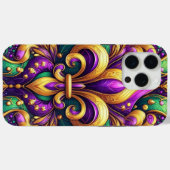 Fleur de Lis Mardi Gras Case-Mate iPhone Case (Achterkant (horizontaal))