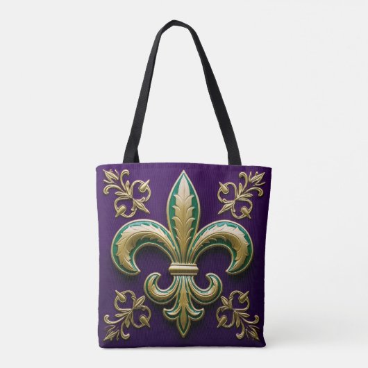 Fleur de lis Mardi Gras Decoratief Tote Bag (Achterkant)
