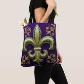 Fleur de lis Mardi Gras Decoratief Tote Bag (Dichtbij)