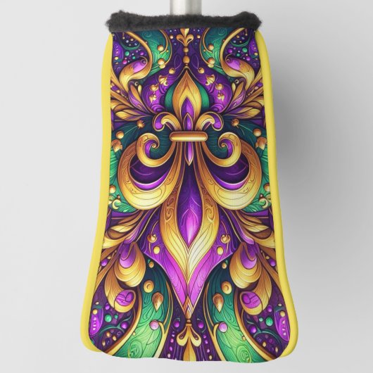 Fleur de Lis Mardi Gras Golfheadcover (Draai 90)