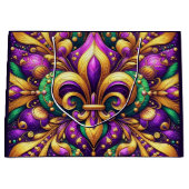 Fleur de Lis Mardi Gras Groot Cadeauzakje (Voorkant)