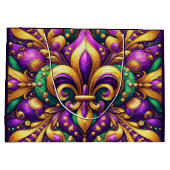 Fleur de Lis Mardi Gras Groot Cadeauzakje (Achterkant)