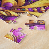 Fleur de Lis Mardi Gras Legpuzzel (Zijkant)