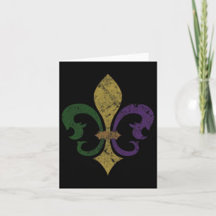 Fleur de Lis Mardi Gras New Orleans S Mannen Vrouw Kaart