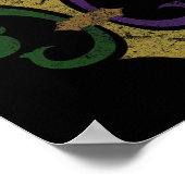 Fleur de Lis Mardi Gras New Orleans S Mannen Vrouw Poster (Hoek)